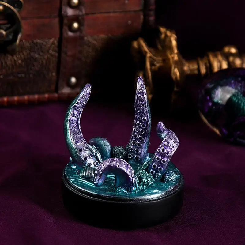 Resin Purple Lava Dragon Egg Purple Octopus Eight Claw Base Ornaments Resin Crafts Gifts To Friends For Desktop Ornaments Gifts