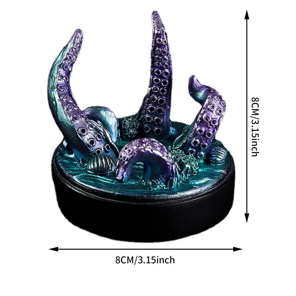 Resin Purple Lava Dragon Egg Purple Octopus Eight Claw Base Ornaments Resin Crafts Gifts To Friends For Desktop Ornaments Gifts