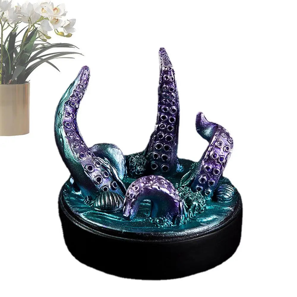 Resin Purple Lava Dragon Egg Purple Octopus Eight Claw Base Ornaments Resin Crafts Gifts To Friends For Desktop Ornaments Gifts